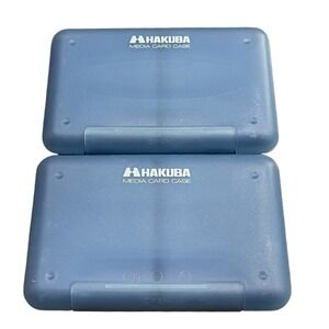 2 Hakuba Media Card Compact Flash Card Case Holder- Stores‎ 4 cards Each
